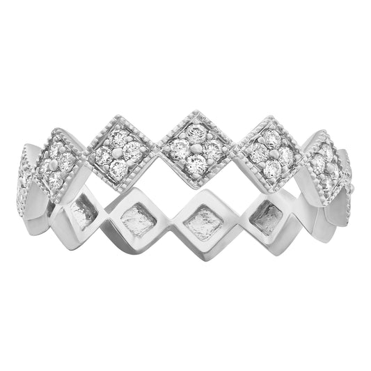 14K White Gold 0.25 carat Diamonds Eternity Band Ring