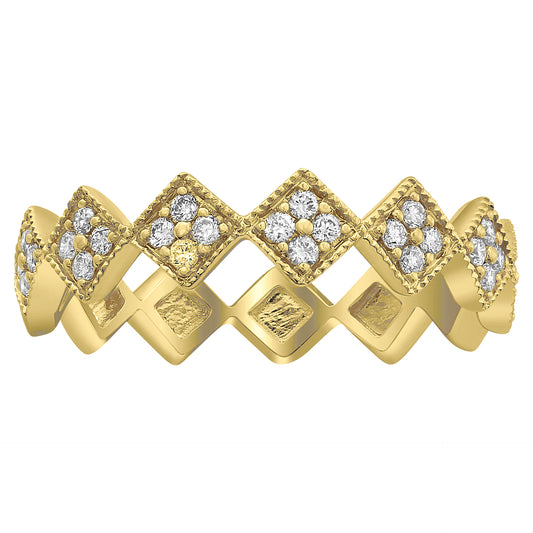 14K Yellow Gold 0.25 carat Diamonds Eternity Band Ring