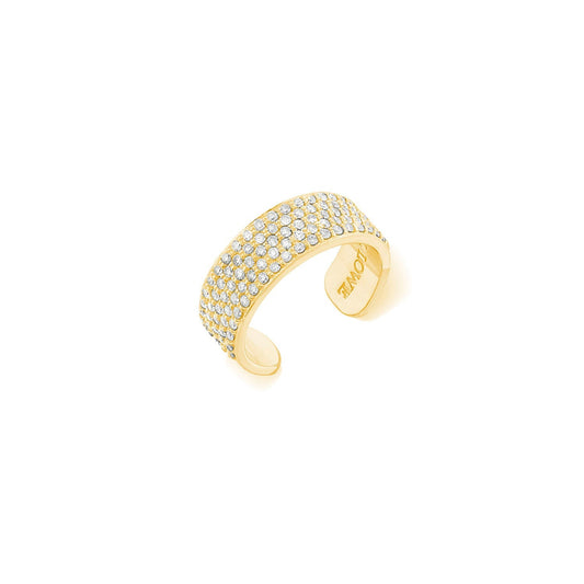 14k Gold Mini Diamond Cuff Ring