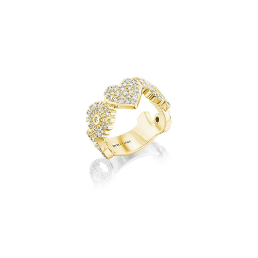 14K Diamond Manifestation Ring