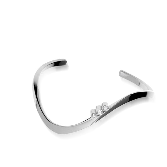 Christy Twist Diamond Cuff Bracelet