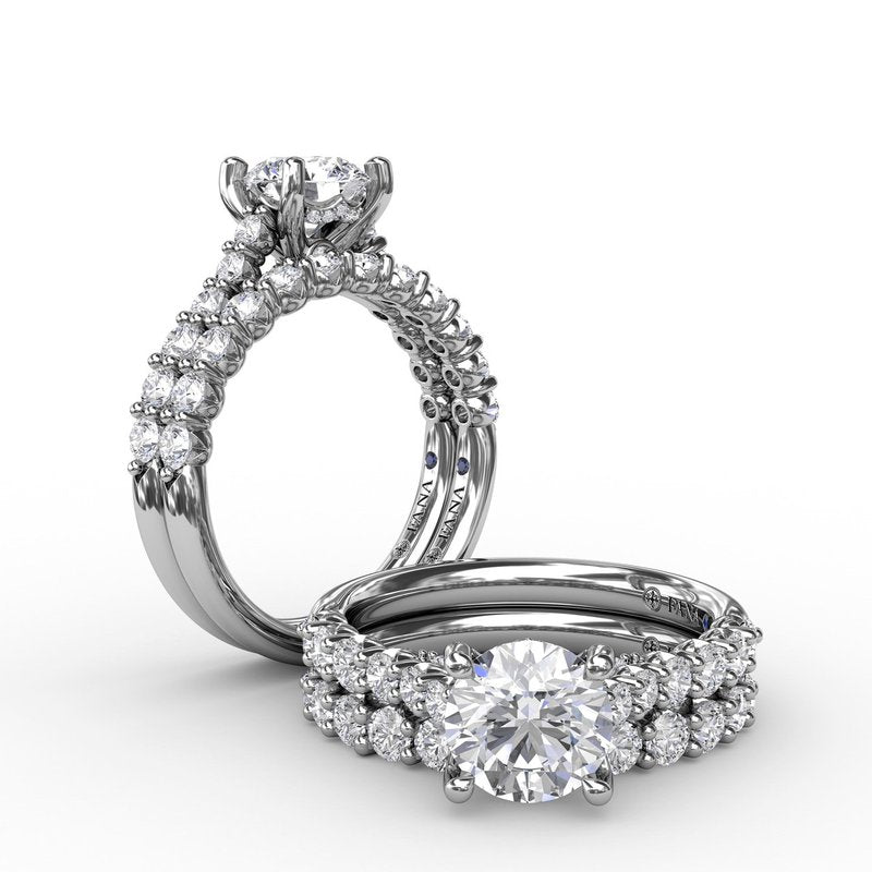 Contemporary Diamond Solitaire Engagement Ring With Hidden Halo S3216 - TBird