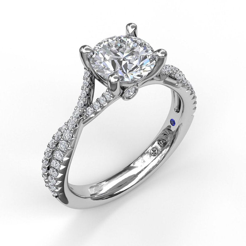 Twist Diamond Engagement Ring S3479 - TBird