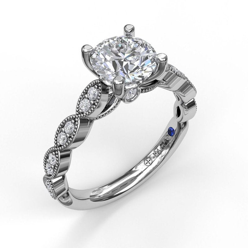 Vintage Marquise Accent Engagement Ring S3584 - TBird