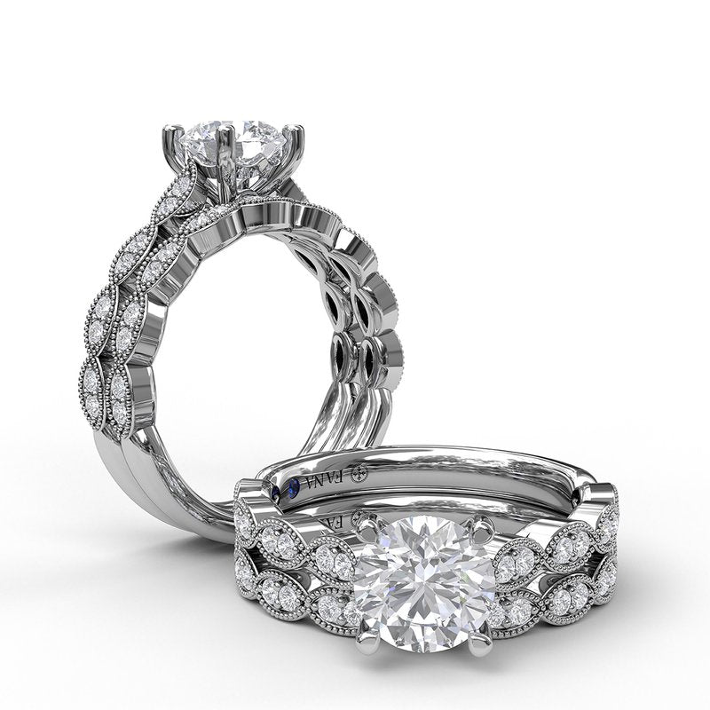 Vintage Marquise Accent Engagement Ring S3584 - TBird