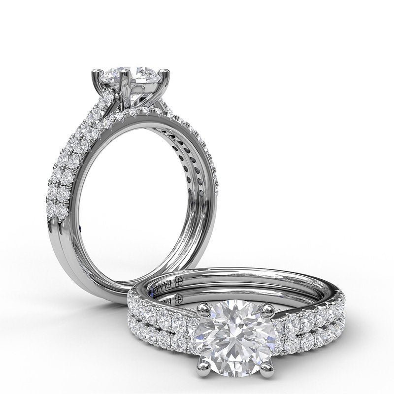 Delicate Classic Engagement Ring with Delicate Side Detail S3862 - TBird