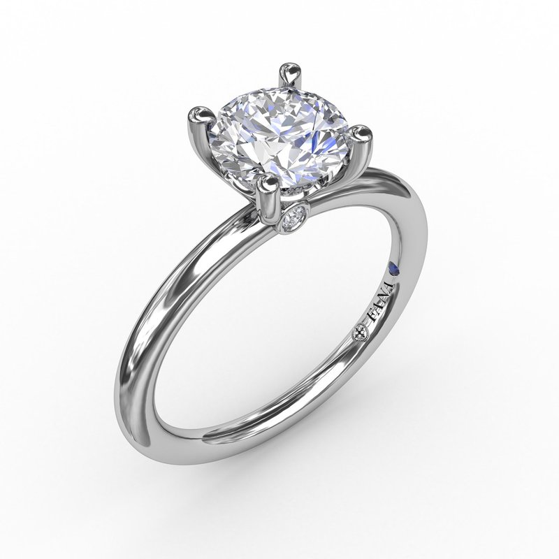 Classic Round Diamond Solitaire Engagement Ring S4013 - TBird