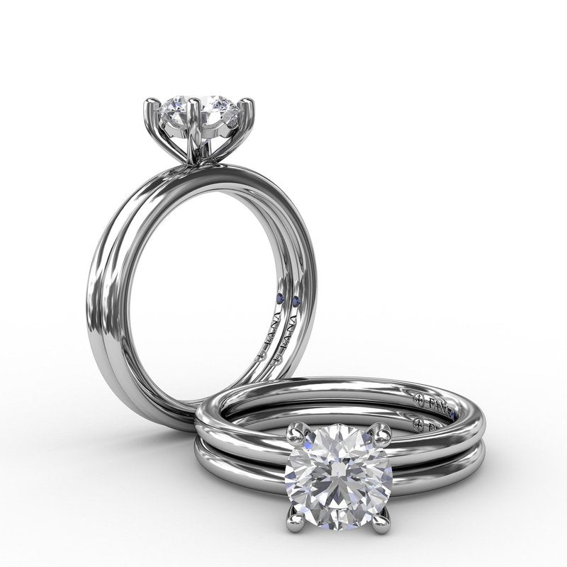 Classic Round Diamond Solitaire Engagement Ring S4013 - TBird
