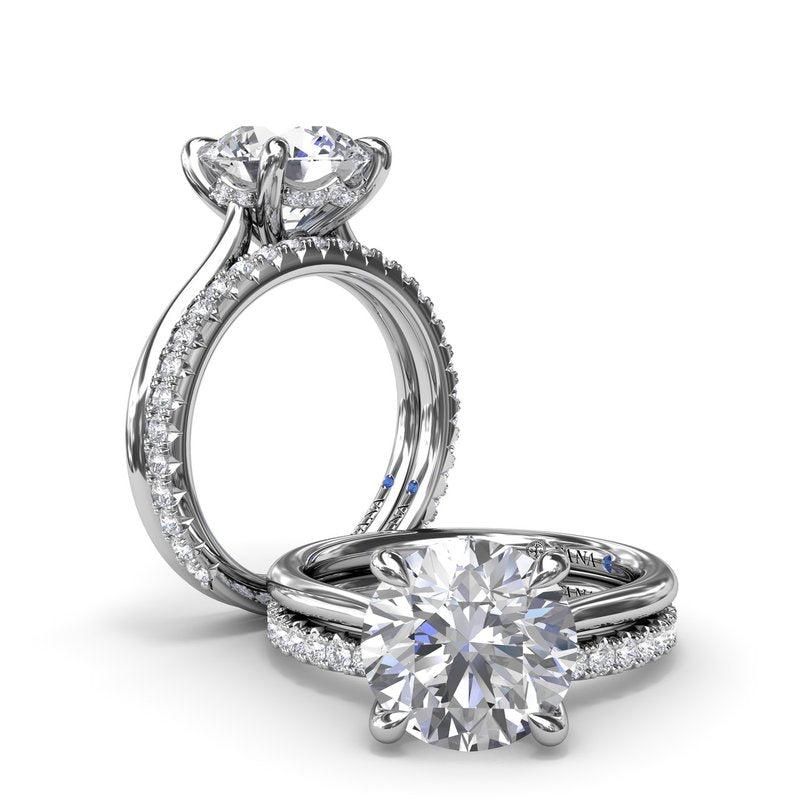 Classic Hidden Halo Diamond Engagement Ring S4093 - TBird