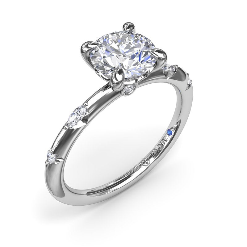 Captivating Raindrop Diamond Engagement Ring S4094 - TBird