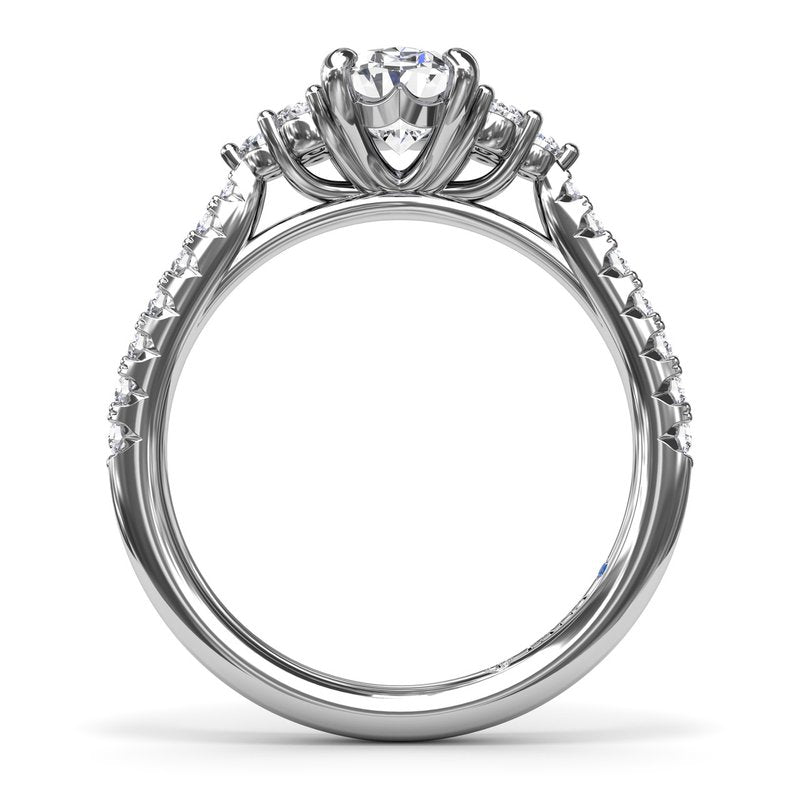 Clustered Diamond Engagement Ring S4115 - TBird