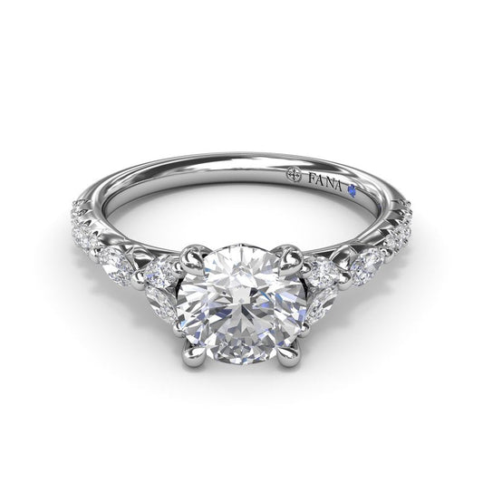 Vintage Floral Diamond Engagement Ring S4121 - TBird