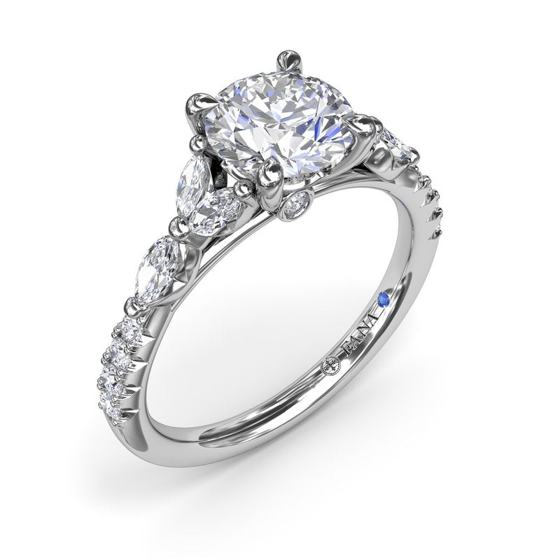 Vintage Floral Diamond Engagement Ring S4121 - TBird