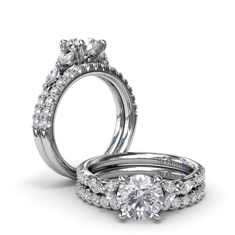 Vintage Floral Diamond Engagement Ring S4121 - TBird