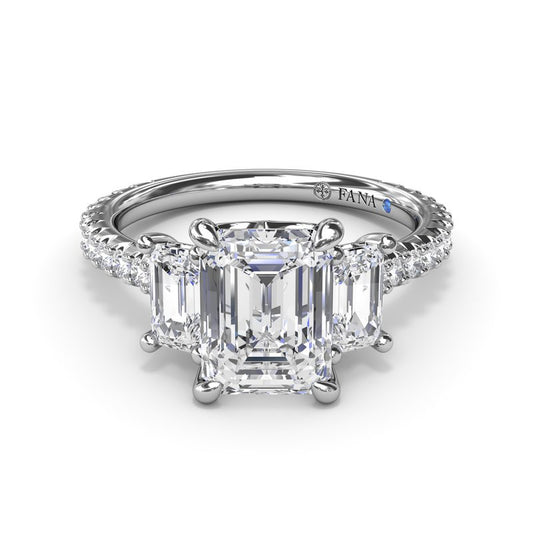 Three Stone Beauty Diamond Engagement Ring S4158 - TBird