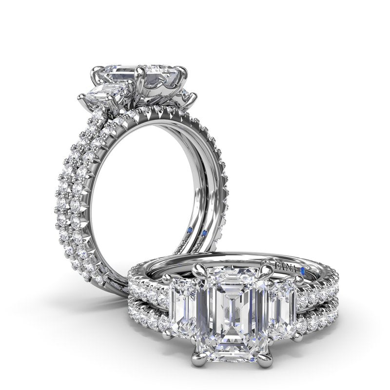 Three Stone Beauty Diamond Engagement Ring S4158 - TBird
