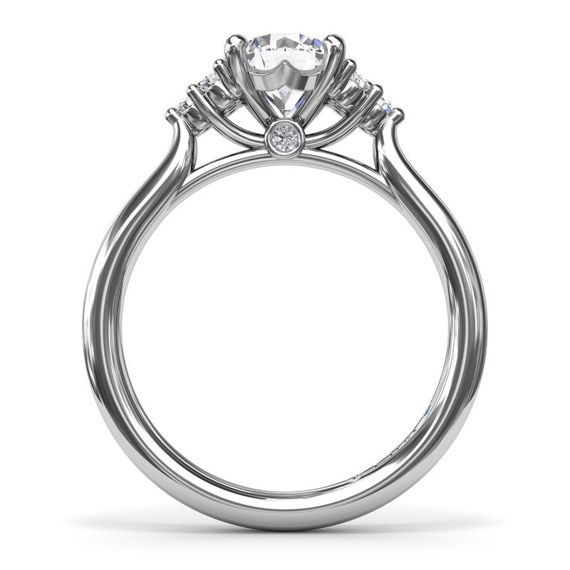 Sophisticated Side Cluster Diamond Engagement Ring S4167 - TBird