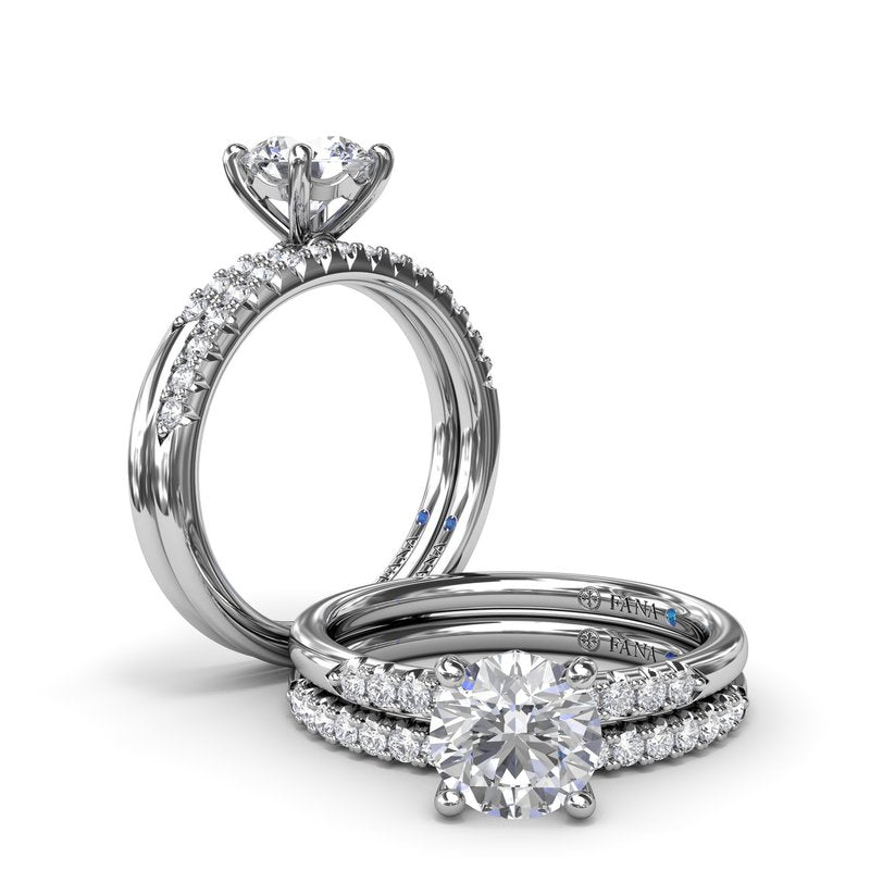 Quarter Band Diamond Engagement Ring S4180 - TBird