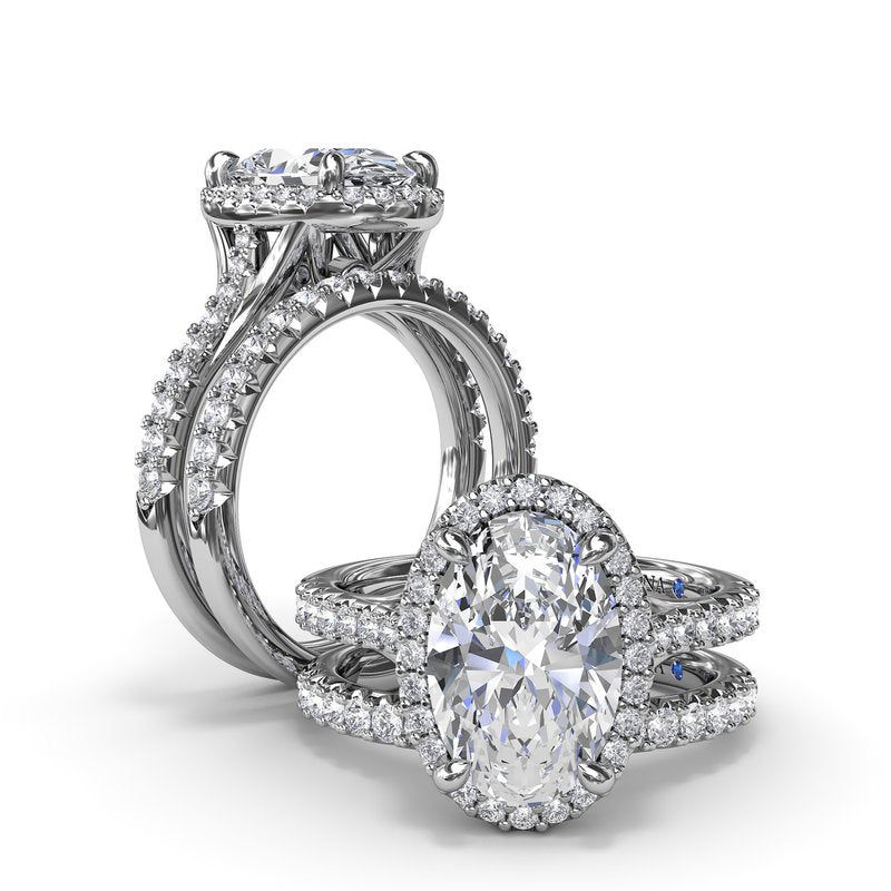 Majestic Halo Diamond Engagement Ring S4186 - TBird