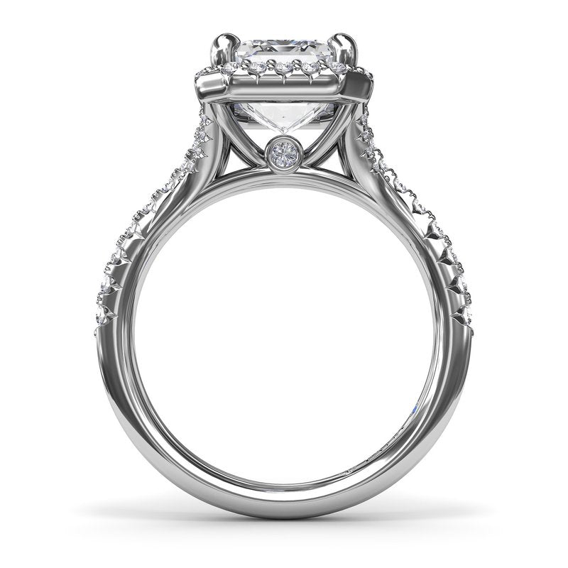 Split Shank Diamond Halo Engagement Ring S4193 - TBird