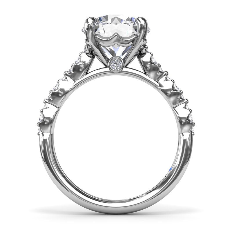 Petite Pave Diamond Engagement Ring S4199 - TBird