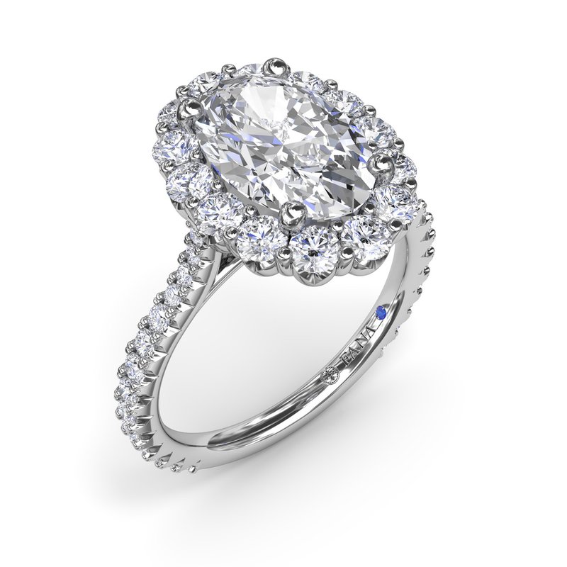 Floral Halo Diamond Engagement Ring S4215 - TBird