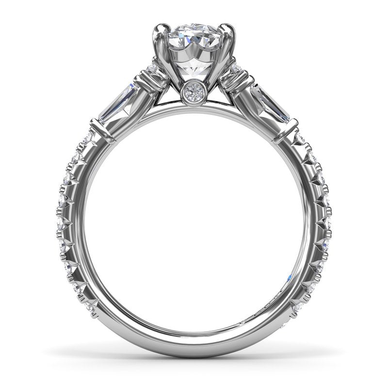 Modern Twist Three Stone Engagement Ring S4221 - TBird