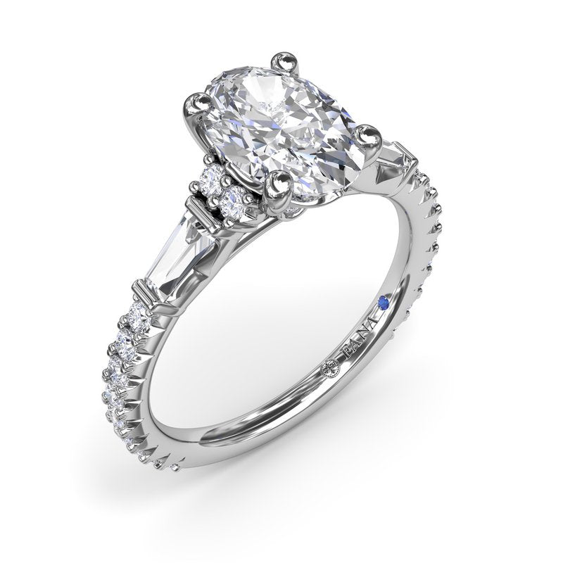 Modern Twist Three Stone Engagement Ring S4221 - TBird