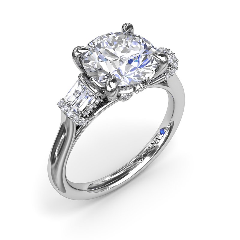Double Baguette Diamond Engagement Ring S4232 - TBird