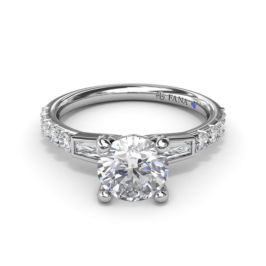 Tapered Baguette Diamond Engagement Ring S4238 - TBird