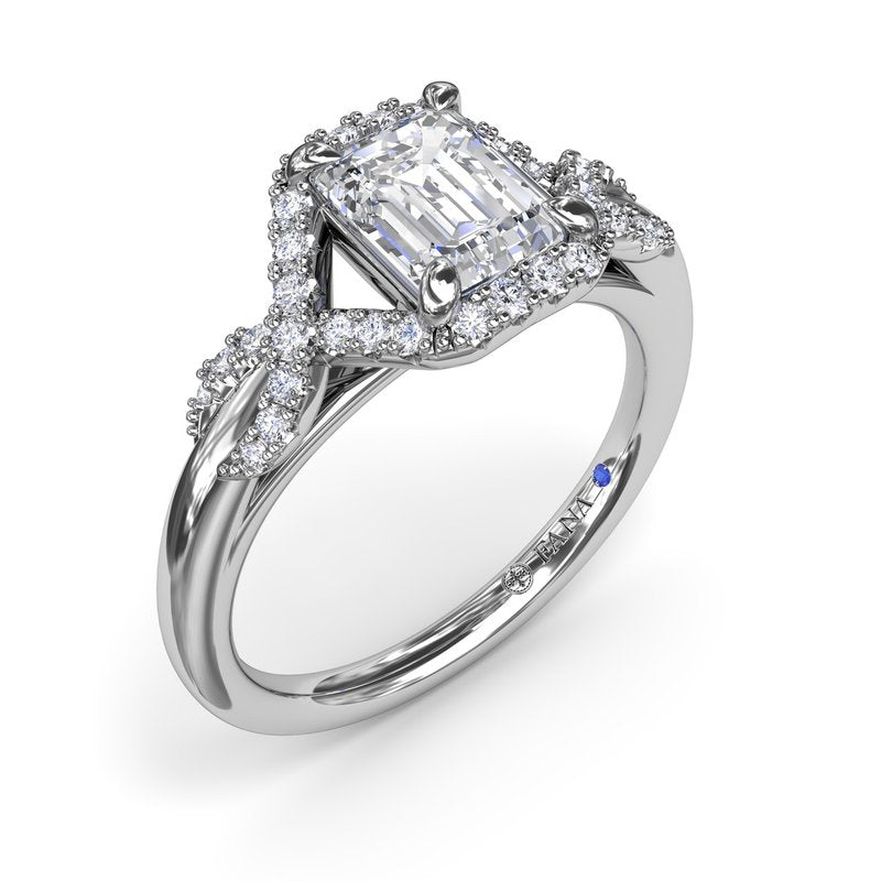 Emerald Love Knot Diamond Engagement Ring S4243 - TBird