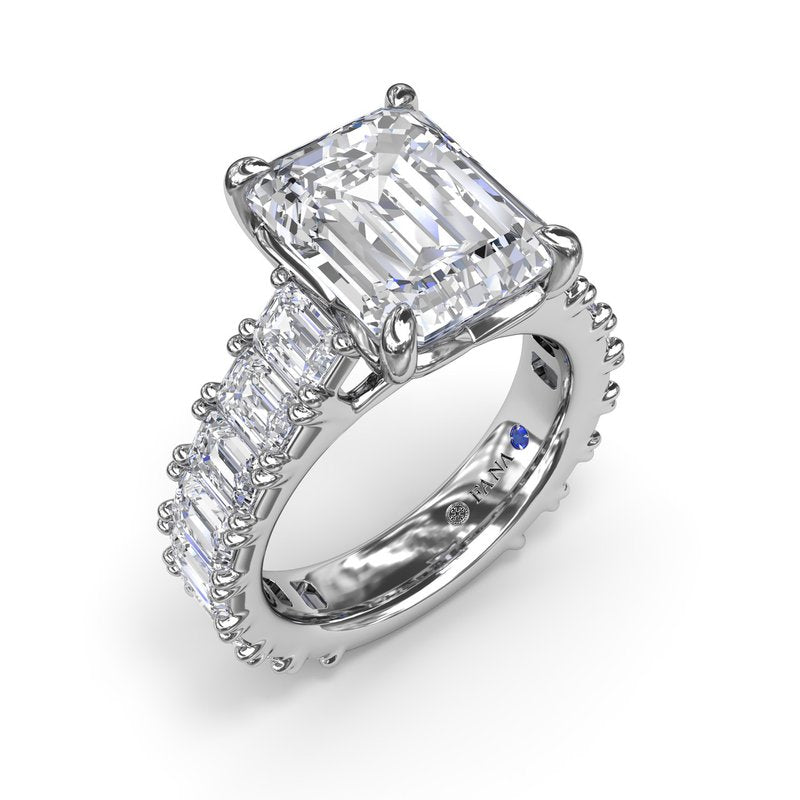 Chunky Emerald Diamond Engagement Ring S4274 - TBird