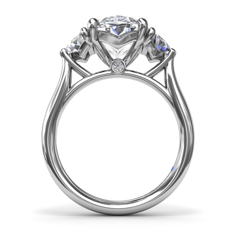 Three Stone Diamond Cadillac Engagement Ring S4282 - TBird