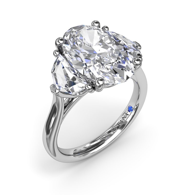 Three Stone Diamond Cadillac Engagement Ring S4282 - TBird