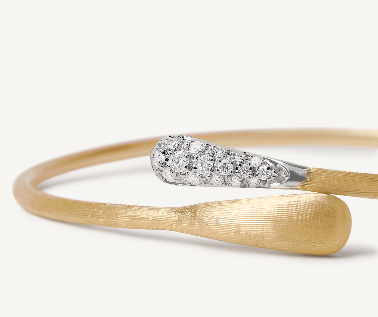 Bypass diamond bangle