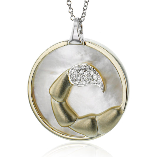 Scorpio Pendant in 14k Gold with Diamonds