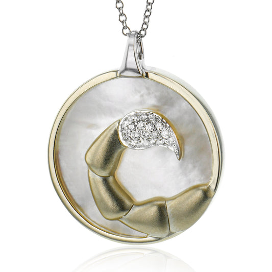 Scorpio Pendant in 14k Gold with Diamonds