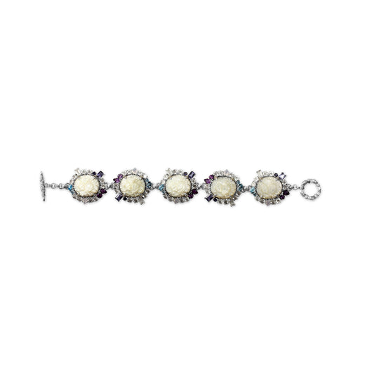 carventurous-hand-carved-mother-of-pearl-lavender-moon-quartz-amethyst-iolite-blue-and-white-topaz-bracelet-in-sterling-silver