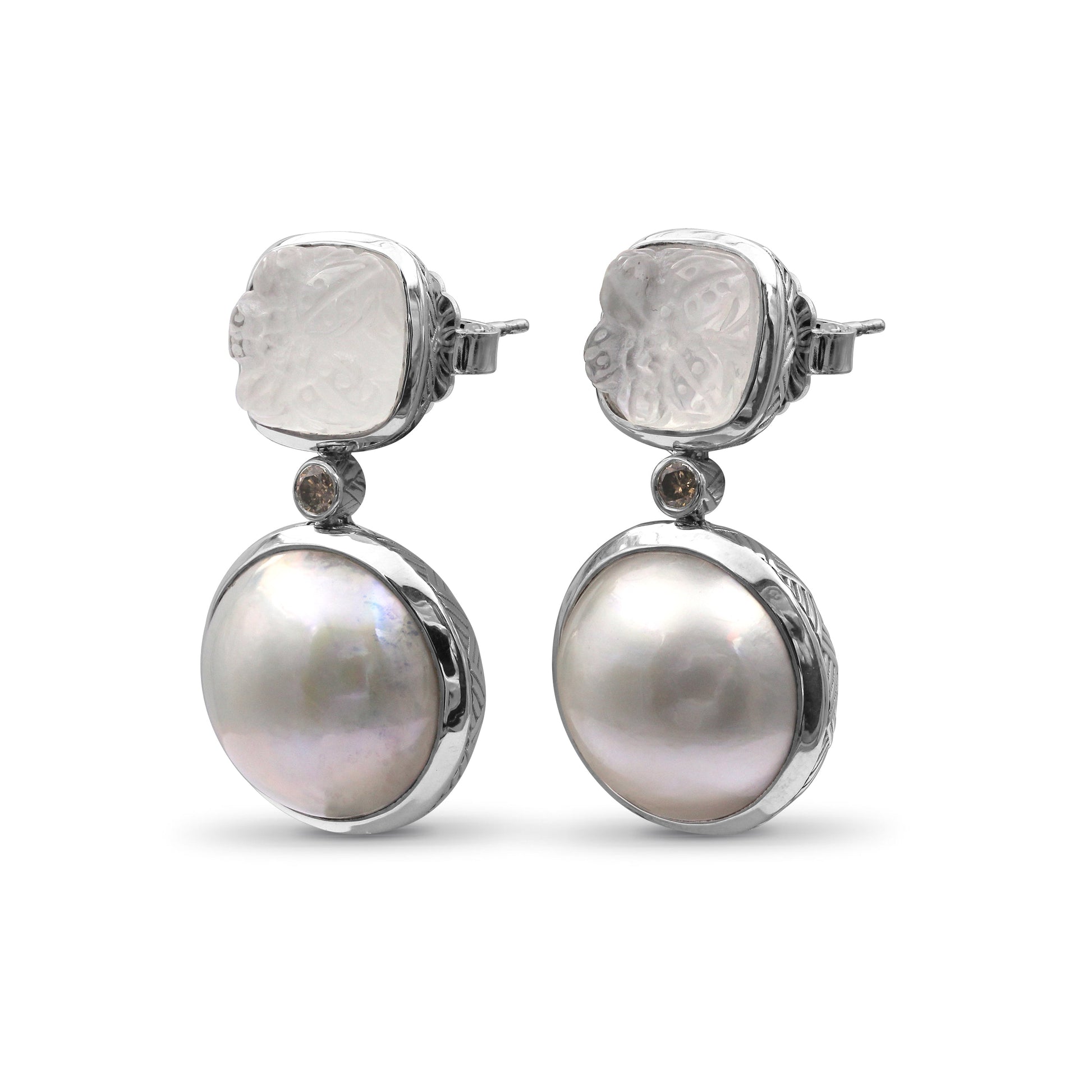 carventurous-hand-carved-natural-quartz-mother-of-pearl-agate-mabe-pearl-and-champagne-diamond-earring-in-sterling-silver
