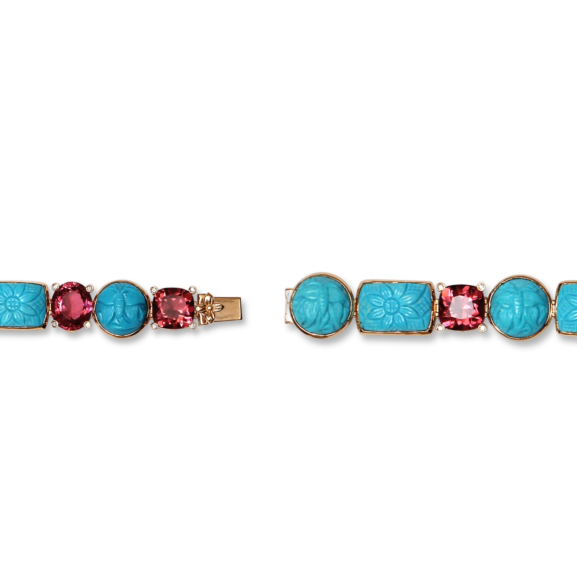 luxury-hand-carved-turquoise-73-3ct-pink-tourmaline-23-4ct-and-diamond-0-20ct-bracelet-in-18k-gold