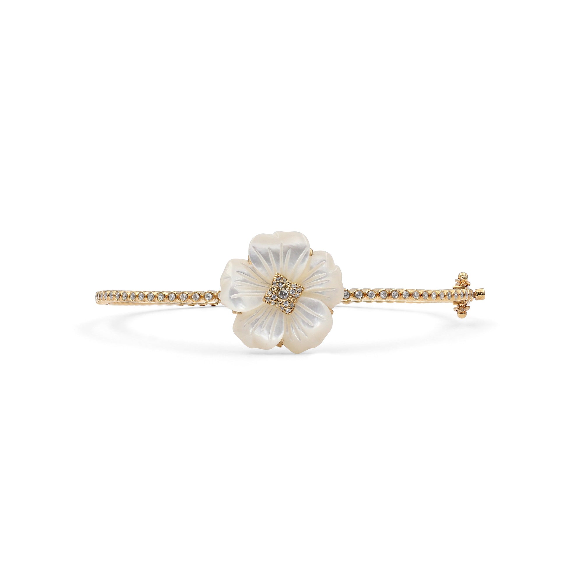colorbloom-22mm-white-mother-of-pearl-flower-and-white-diamond-0-45ct-bangle-in-18k-gold