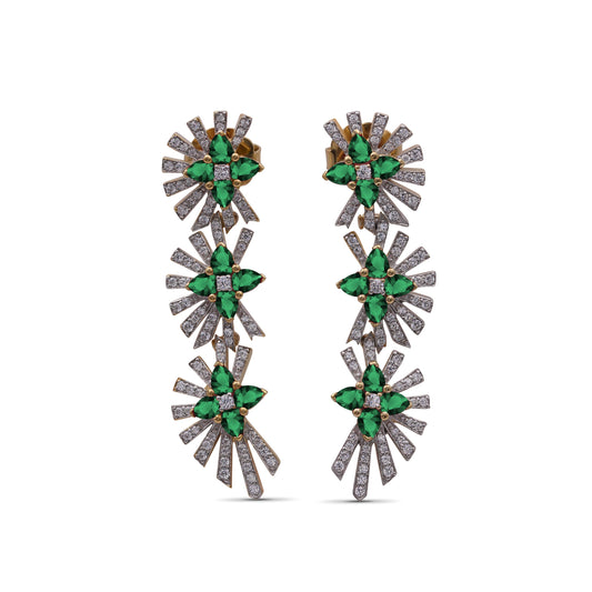 sunray-emerald-3-15ct-and-diamond-1-20ct-earring-in-18k-gold