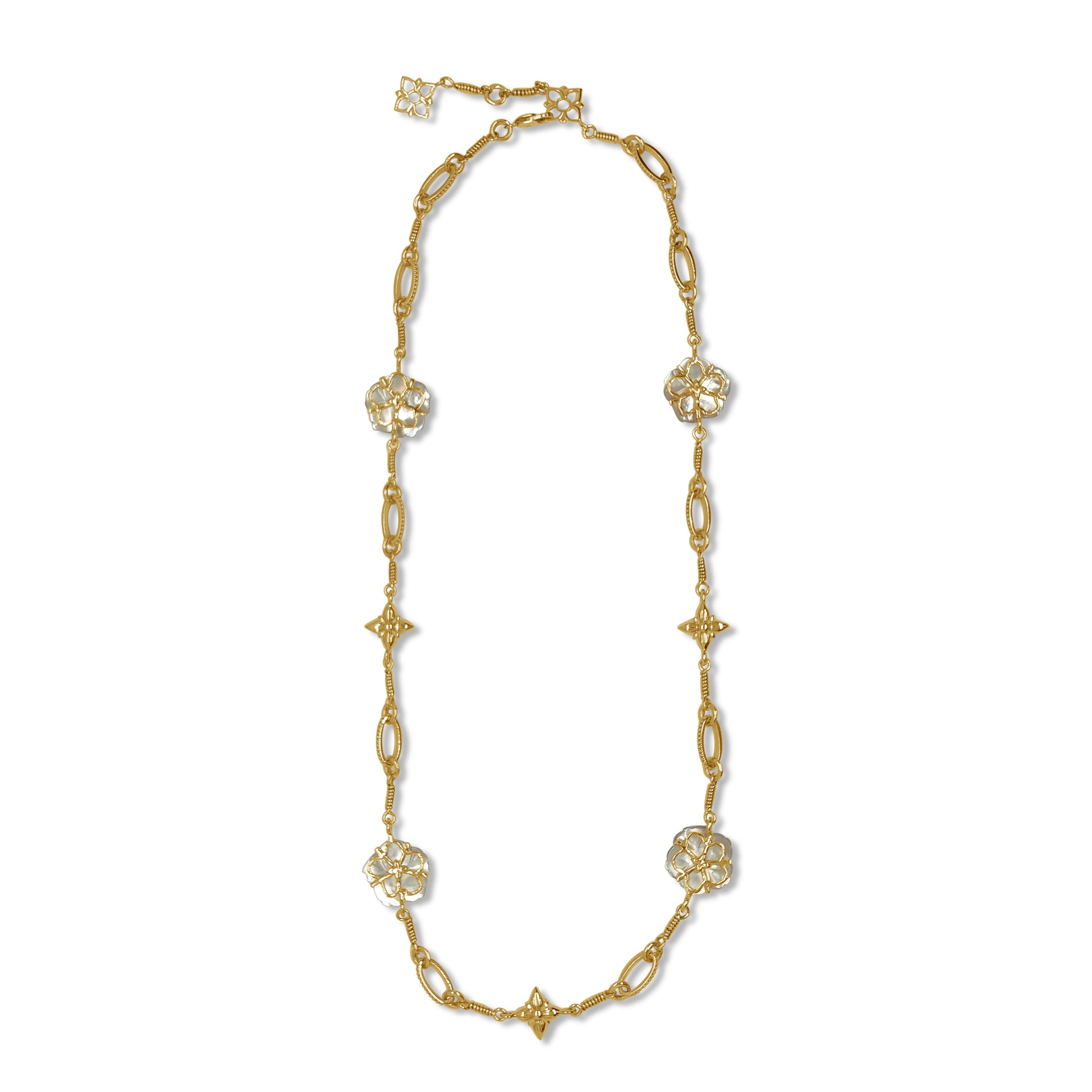 colorbloom-14mm-white-mother-of-pearl-flower-and-white-diamond-0-35ct-necklace-in-18k-gold