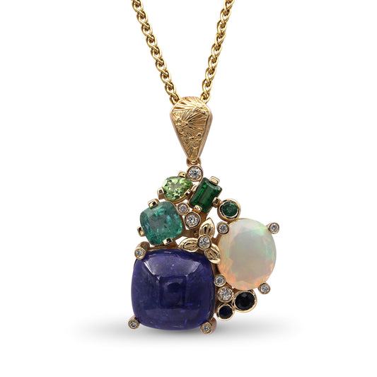 luxury-tanzanite-17-2ct-opal-2-75ct-emerald-1-3ct-blue-sapphire-tsavorite-chrome-diopide-and-diamond-0-20ct-pendant-in-18k-gold