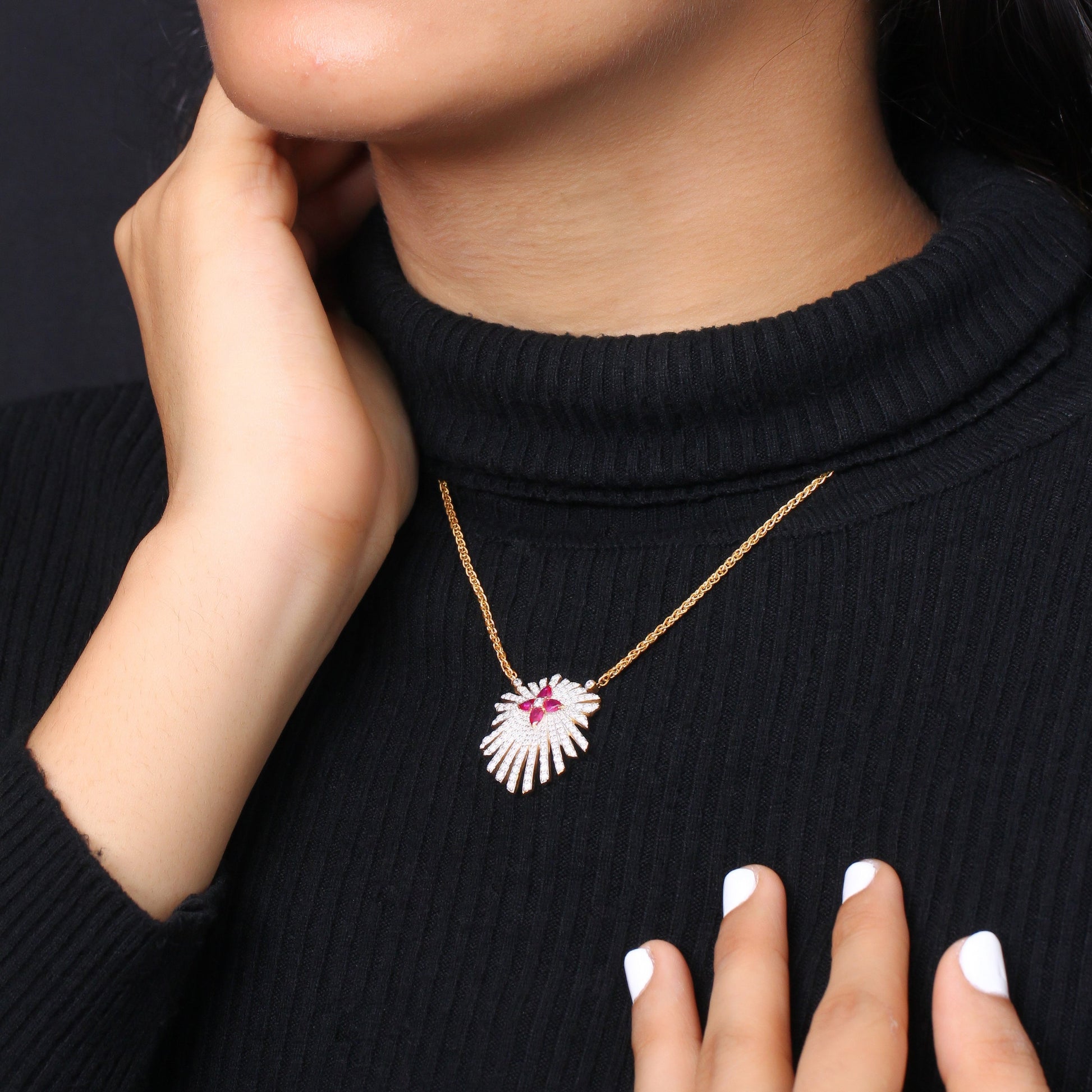 sunray-ruby-0-80ct-and-diamond-1-35ct-pendant-in-18k-gold