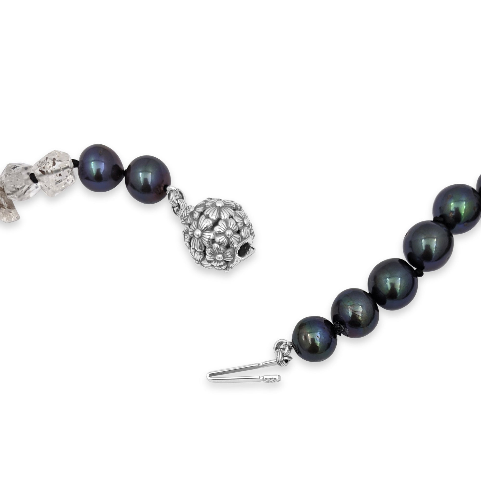 terraquatic-hand-carved-jet-natural-pearls-agate-herkimar-quartz-diamond-natural-tourmaline-crystals-pave-spinal-sterling-silver-clasp-nacklace