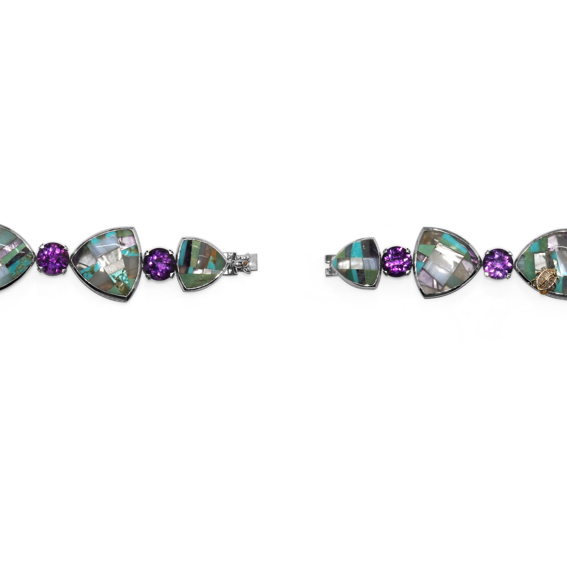one-of-a-kind-facet-amethyst-pastel-color-mosaic-and-diamond-0-14ct-bracelet-in-sterling-silver-with-18k-gold-diamond-pave-adam