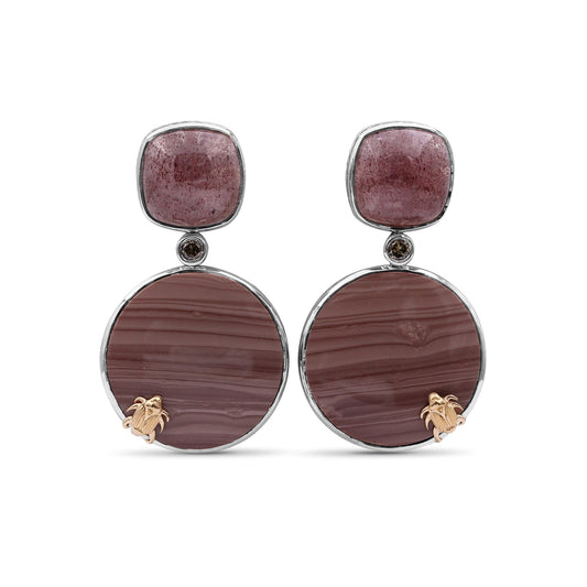 one-of-a-kind-smooth-imperial-jasper-smooth-strawberry-quartz-and-diamond-0-20ct-earring-in-sterling-silver-with-18k-gold-adam