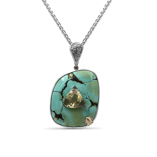 one-of-a-kind-smooth-turquoise-black-veins-facet-lemon-quartz-and-diamond-0-16ct-pendant-in-sterling-silver-with-18k-gold-diamond-pave-adam