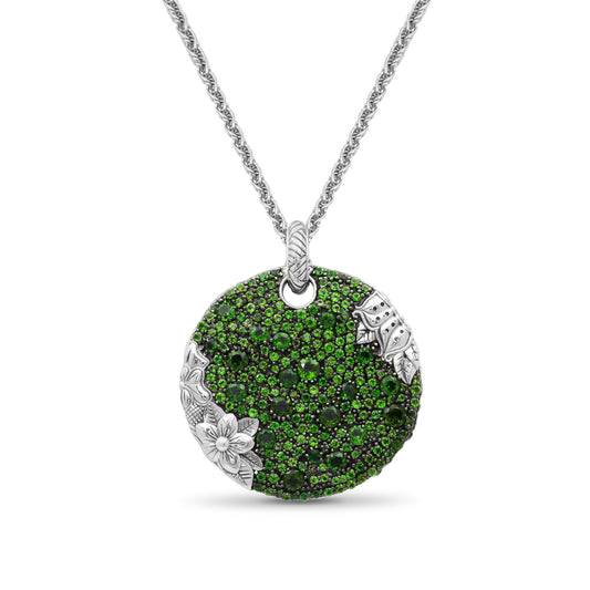garden-of-stephen-faceted-chrome-diopside-pave-pendant-in-sterling-silver